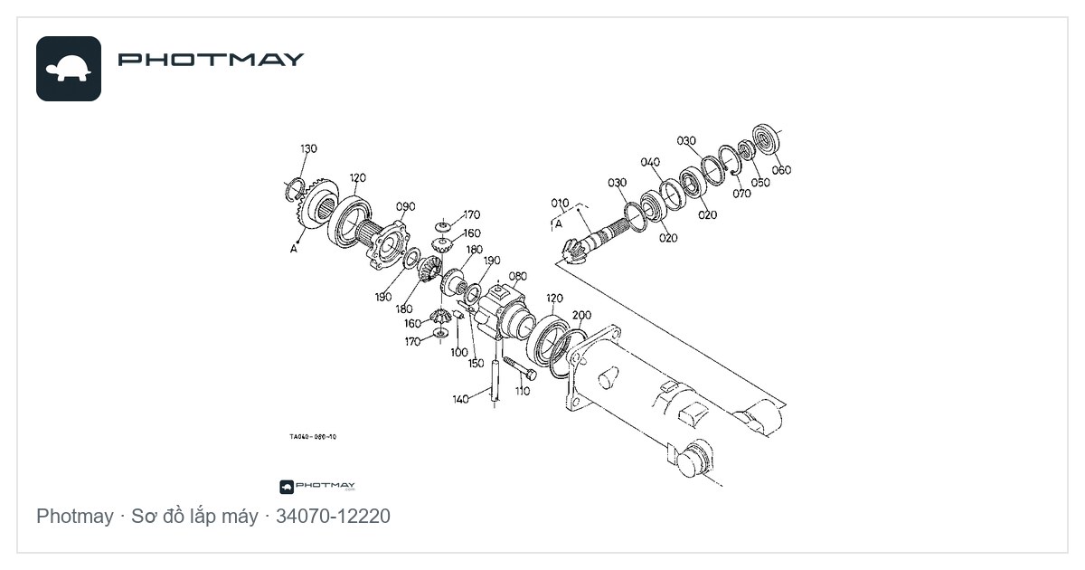 Sơ đồ — Phớt quả dứa máy L3108-3048-4508-5018