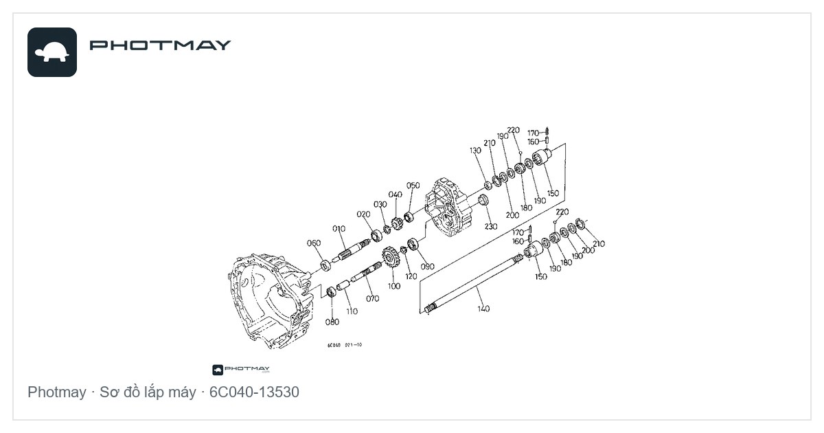 Sơ đồ — Phớt trục cần ly hợp máy cày L3408/B2420